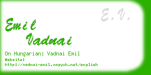 emil vadnai business card